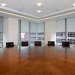 Draper FlexShades in a conference room at 7 World Trade Center, New York.